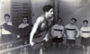 At gymnastics training